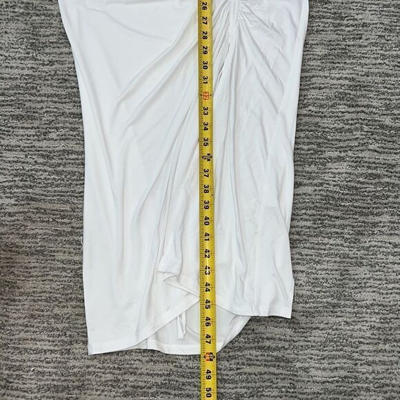 NWT Jonathan SIMKHAI Jessica Ruched Maxi Dress White Medium - Picture 13 of 16